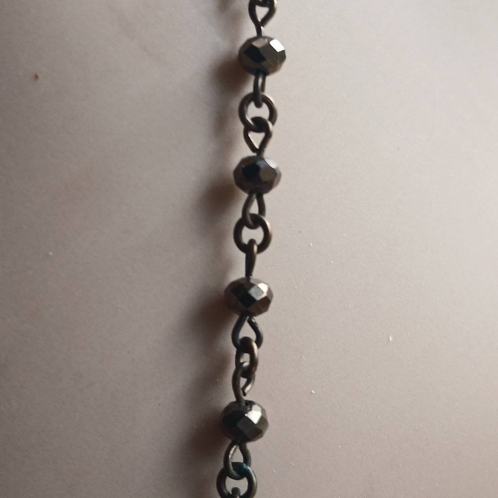 Amazing Lucky Brand Necklace Coppery Colors Feather Plus 2 Charms. Reversible - Picture 5 of 9